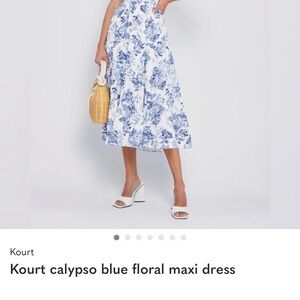 Kourt Blue Floral Maxi Dress